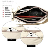 Grey Women Lightweight Nylon Crossbody Bag with Multiple Pockets Compact Shoulder Bag for Travel and Daily Essentials in Australia - Top-Down View