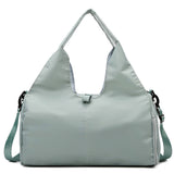 Apple green Women Large Capacity Yoga Gym Bag with Shoe Compartment and Mat Strap Water Resistant Travel Duffel Lightweight Tote for Fitness and Weekend Trips