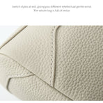 Green Women Genuine First Layer Cowhide Boston Bag Fashionable Handheld Crossbody Shoulder Bag with 115cm Adjustable Strap