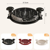 Wine red Manual Meat Shredder with Transparent Lid and 360 Degree Rotation for Kitchen Quick Meal Prep Professional Culinary Solution for Modern Households
