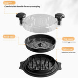Milk white Manual Meat Shredder with Transparent Lid and 360 Degree Rotation for Kitchen Quick Meal Prep Professional Culinary Solution for Modern Households - 45-Degree Angle