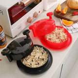 Red Manual Meat Shredder with Spiked Interior for Quick Chicken Separation Professional Rotating Tool for Local Home Kitchens Effortless Meal Prep Solution