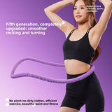 Purple Weighted Soft Spring Hula Hoop with Silent Alloy Interior and Polyester Wrap for Home Gym Full Body Fitness and Abdominal Training Solution