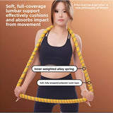 Yellow Weighted Soft Spring Hula Hoop with Silent Alloy Interior and Polyester Wrap for Home Gym Full Body Fitness and Abdominal Training Solution