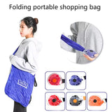 2-PCS Black Compact Retractable Shopping Bag with Durable Nylon and ABS Plastic Disc Design for Everyday Use Local Standard Fit