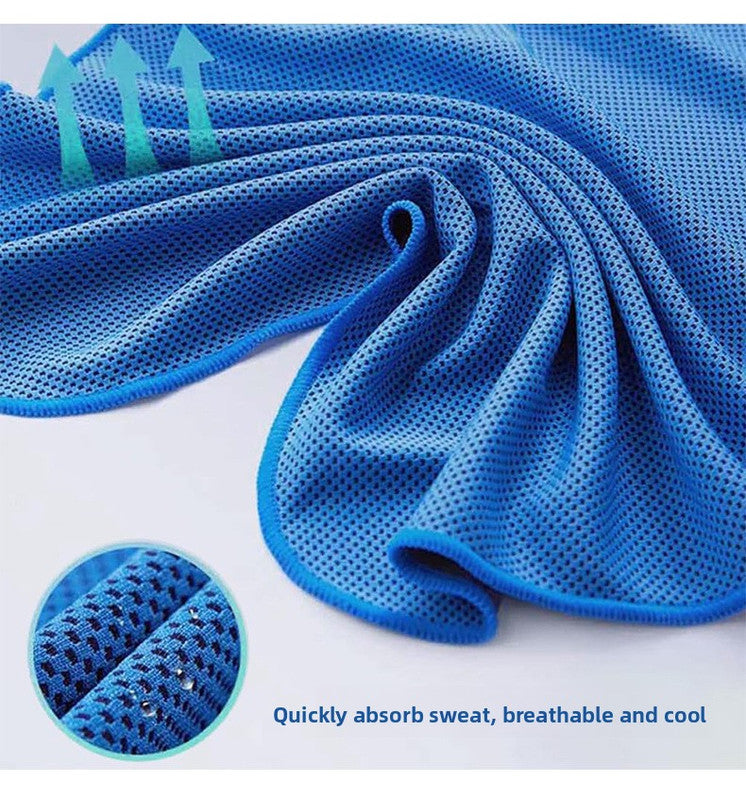 Carbon black Instant Cooling Hooded Towel U-Shaped Sun Protection Quick Dry Scarf with Carabiner Pouch for Local Outdoor Sports and Gym Workouts