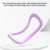 2-PCS Purple Multifunctional Yoga Ring Pilates Circle with Soft TPE Double Arc Design for Calf Relaxation and Posture Correction Ideal for Local Home Gym Fitness