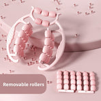 Pink 360-Degree Wrap Around Leg Roller Massager with 29 Acupressure Points for Muscle Recovery and Body Shaping Essential Tool for Local Home Workouts
