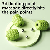 Green 360-Degree Wrap Around Leg Roller Massager with 29 Acupressure Points for Muscle Recovery and Body Shaping Essential Tool for Local Home Workouts - Front View