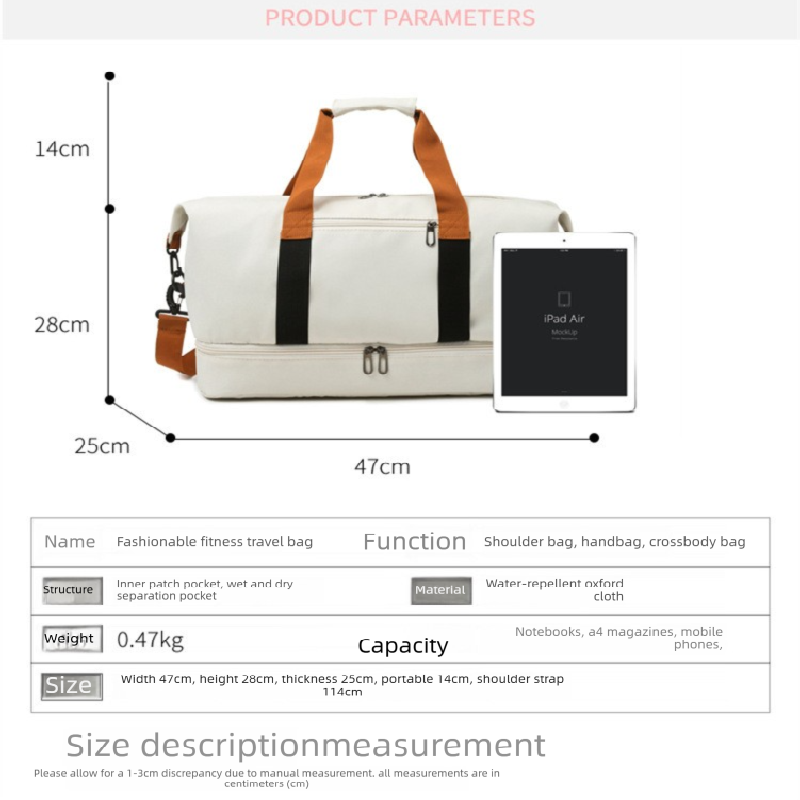 Red Large Capacity Travel Duffel Bag for Women with Yoga Mat Holder and Shoe Compartment Water Resistant Weekend Bag Ideal for Local Gym and Travel Use