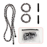 2-PCS White leopard print Heatless Hair Curler Set Extra Long Overnight Soft Ribbon for Natural Big Waves Damage-Free Professional Home Styling Solution for Local Women