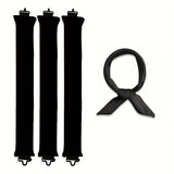 Black Heatless Hair Curler 2 Pack with Satin Scarf and Soft Sponge Rollers for Overnight Big Waves Damage-Free Styling Solution for Local Professionals