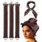 Coffee color Heatless Hair Curler 2 Pack with Satin Scarf and Soft Sponge Rollers for Overnight Big Waves Damage-Free Styling Solution for Local Professionals