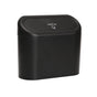 Black Compact Car Trash Can 2 Pack Hanging Storage Bin with Push Lid for Vehicle Door and Seat Back Universal Fit Waste Management Solution for Local Drivers