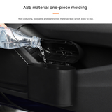 White Compact Car Trash Can 2 Pack Hanging Storage Bin with Push Lid for Vehicle Door and Seat Back Universal Fit Waste Management Solution for Local Drivers - Front View