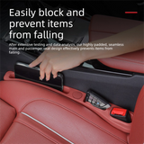 Black Car Seat Gap Filler Strip with Integrated Storage Slot Universal Interior Organizer for Mobile Phones and Keys Safety Solution for Local Drivers
