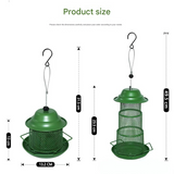 Circular Retractable Metal Hanging Bird Feeder 3-Tier Mesh Design Weatherproof Outdoor Wild Bird Feeding Station for Local Garden and Backyard Support - Top-Down View