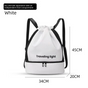 White Waterproof Drawstring Swimming Backpack with Wet Dry Separation and Shoe Compartment for Gym and Yoga Organized Gear Bag for Local Active Lifestyles