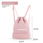 Pink Waterproof Drawstring Swimming Backpack with Wet Dry Separation and Shoe Compartment for Gym and Yoga Organized Gear Bag for Local Active Lifestyles