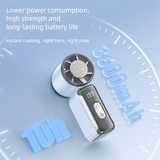 White Portable Mini Handheld Fan with 199-Speed Settings and Brushless Motor for Outdoor Use High Performance Cooling Solution Local Standard Fit - Front View