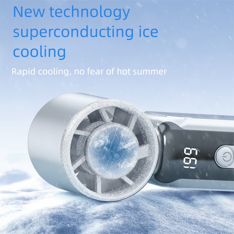 White Portable Mini Handheld Fan with 199-Speed Settings and Brushless Motor for Outdoor Use High Performance Cooling Solution Local Standard Fit