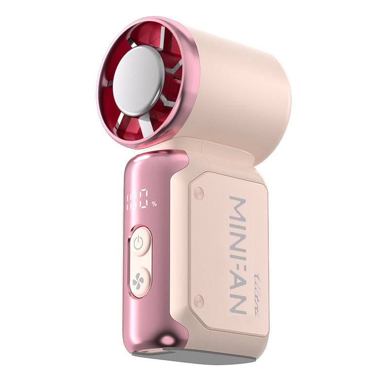 Pink Portable Mini Handheld Fan with 199-Speed Settings and Brushless Motor for Outdoor Use High Performance Cooling Solution Local Standard Fit