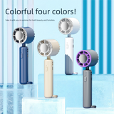 Grey Portable Ice Cooling Handheld Fan USB Rechargeable 2000mAh Silent Battery Fan for Office and Outdoor Use Personal Cooling Solution for Local Professionals