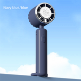 Blue Portable Ice Cooling Handheld Fan USB Rechargeable 2000mAh Silent Battery Fan for Office and Outdoor Use Personal Cooling Solution for Local Professionals
