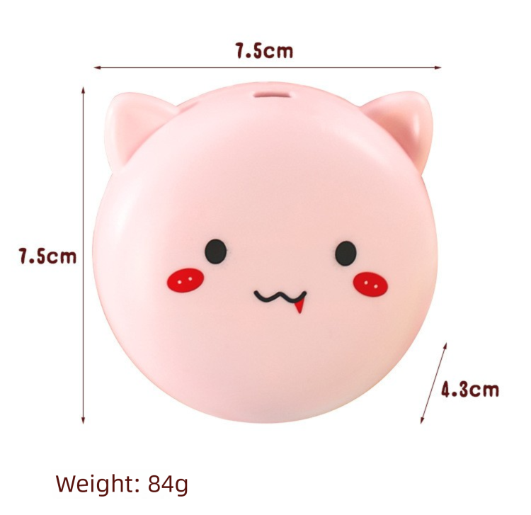 Green 3-in-1 Mini Portable Fan with Makeup Mirror and LED Fill Light USB Rechargeable Pocket Sized Cooling Solution for Students and Local Professionals