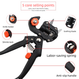 Orange Handheld Grafting Shear with Replaceable Blades and Pruning Function for Tree Grafting and Branch Trimming Professional Garden Tool Local Standard Fit - Side View