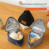 3-PCS Blue Triangular Insulated Lunch Bag with Food-Grade Aluminum Lining for Heat Preservation and Freshness, Ideal for Meals, Snacks, Eggs, and Milk on the Go