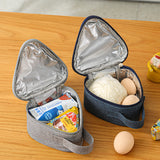 3-PCS Blue Triangular Insulated Lunch Bag with Food-Grade Aluminum Lining for Heat Preservation and Freshness, Ideal for Meals, Snacks, Eggs, and Milk on the Go