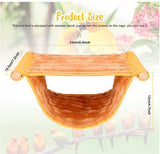 2-Pack Yellow Bird Hammock Bed for Parrots, Budgies, and Small Pets – Warm, Soft, Washable Hanging Nest with Easy Installation for Cage or Window Use(Size: L)