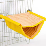 2-Pack Yellow Bird Hammock Bed for Parrots, Budgies, and Small Pets – Warm, Soft, Washable Hanging Nest with Easy Installation for Cage or Window Use(Size: S)