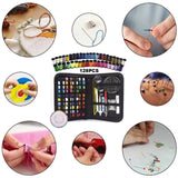 128-Piece Sewing Kit with 40 Colorful Thread Spools – Portable, Compact Sewing Set for Home, Travel & DIY Repairs - Side View