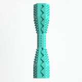 2-Pack Peacock blue Hexagonal Pet Chew Toy – Durable Rubber Dog & Cat Teething Stick for Dental Care, Biting Relief and Mental Stimulation