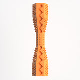 2-Pack Orange Hexagonal Pet Chew Toy – Durable Rubber Dog & Cat Teething Stick for Dental Care, Biting Relief and Mental Stimulation