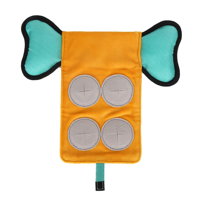 Interactive Dog Toy with Sound & Food Hiding Pockets – Foldable Plush Puzzle for Mental Stimulation, Slow Feeding and Playtime Fun