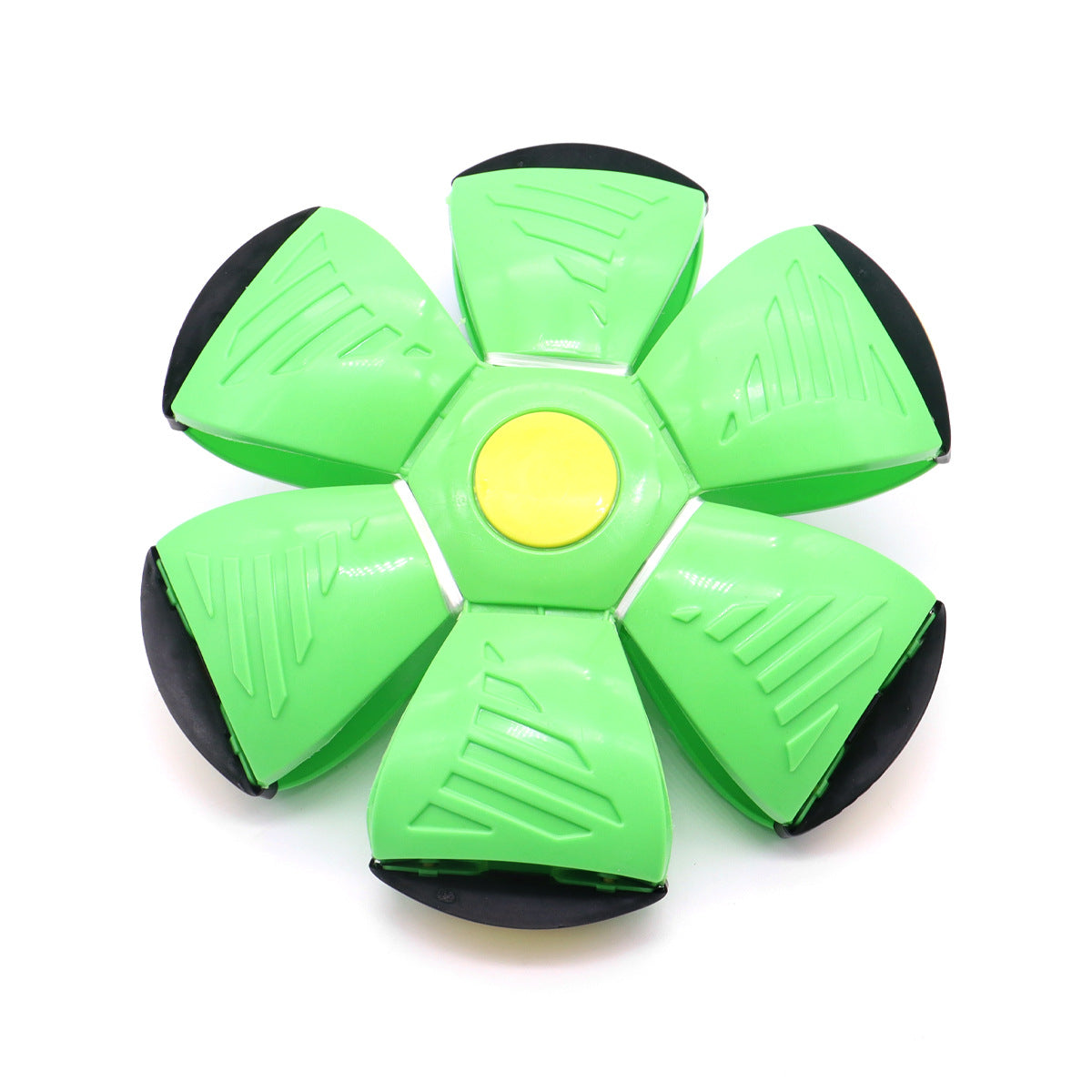 Green Transformable Dog Toy – Dual-Mode Bouncing Ball & Flying Disc for Interactive Play, Durable Chewing, and Mental Stimulation
