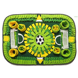 Interactive Dog & Cat Snuffle Mat – Football Field Design Puzzle Feeding Mat for Mental Stimulation, Slow Feeding, and Anxiety Relief