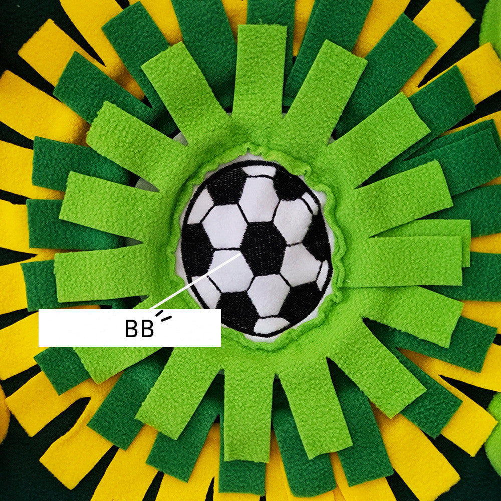 Interactive Dog & Cat Snuffle Mat – Football Field Design Puzzle Feeding Mat for Mental Stimulation, Slow Feeding, and Anxiety Relief