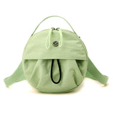 Green lemon Fashionable Round Crossbody Bag with Water-Resistant Nylon and Multi-Pocket Design for Daily Travel Lightweight Hands-Free Storage Solution for Local Professionals
