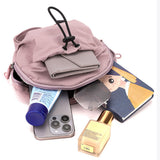 Green lemon Fashionable Round Crossbody Bag with Water-Resistant Nylon and Multi-Pocket Design for Daily Travel Lightweight Hands-Free Storage Solution for Local Professionals - Side View