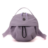 Purple Fashionable Round Crossbody Bag with Water-Resistant Nylon and Multi-Pocket Design for Daily Travel Lightweight Hands-Free Storage Solution for Local Professionals