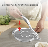 Silver Manual Dough Press – Aluminum Alloy Cake & Tortilla Press for Homemade Baking and Cooking(16cm)