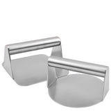 2-PCS Stainless Steel Meat Press Mold 11.2cm Diameter for Burger Patties, Steak, Dough & Rice Rolls – Heavy-Duty Kitchen Tool