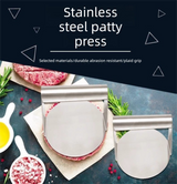 2-PCS Stainless Steel Meat Press Mold 11.2cm Diameter for Burger Patties, Steak, Dough & Rice Rolls – Heavy-Duty Kitchen Tool