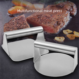 2-PCS Stainless Steel Meat Press Mold 11.2cm Diameter for Burger Patties, Steak, Dough & Rice Rolls – Heavy-Duty Kitchen Tool