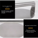 2-PCS Stainless Steel Meat Press Mold 11.2cm Diameter for Burger Patties, Steak, Dough & Rice Rolls – Heavy-Duty Kitchen Tool
