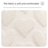2-PCS Pink Romantic Heart-Shaped Tufted Pillow Covers Soft Plush 45x45cm Decorative Cushion Cases for Valentine's Day Living Room Sofa Local Standard Fit - Front View